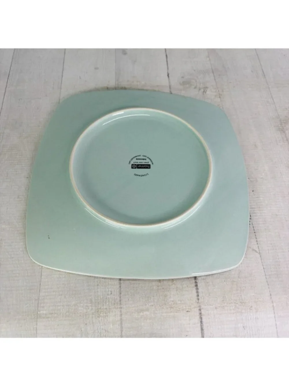 Home Target GREEN COLOR BLOCK Various Blue Blocks Square Stoneware Dinner Set 4